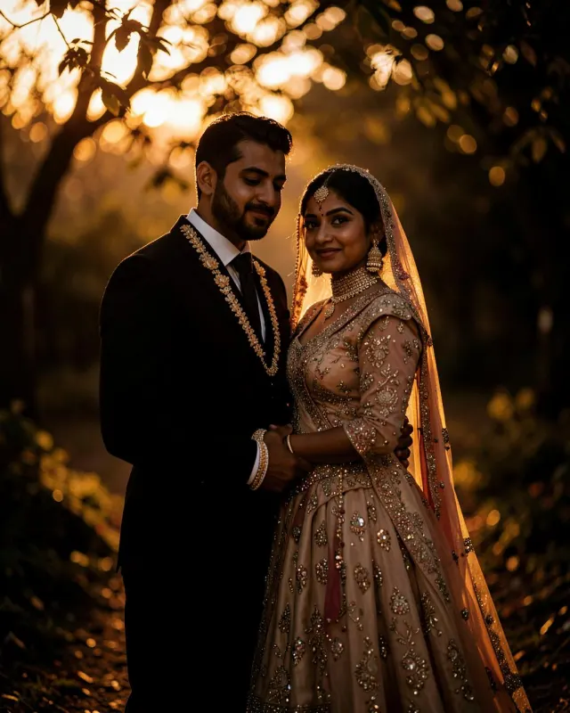 Close-up portrait highlighting makeup, dupatta, and jewellery